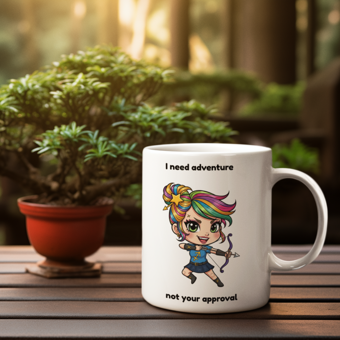 "Need Adventure Not Approval" - Sagittarius Coffee Mug