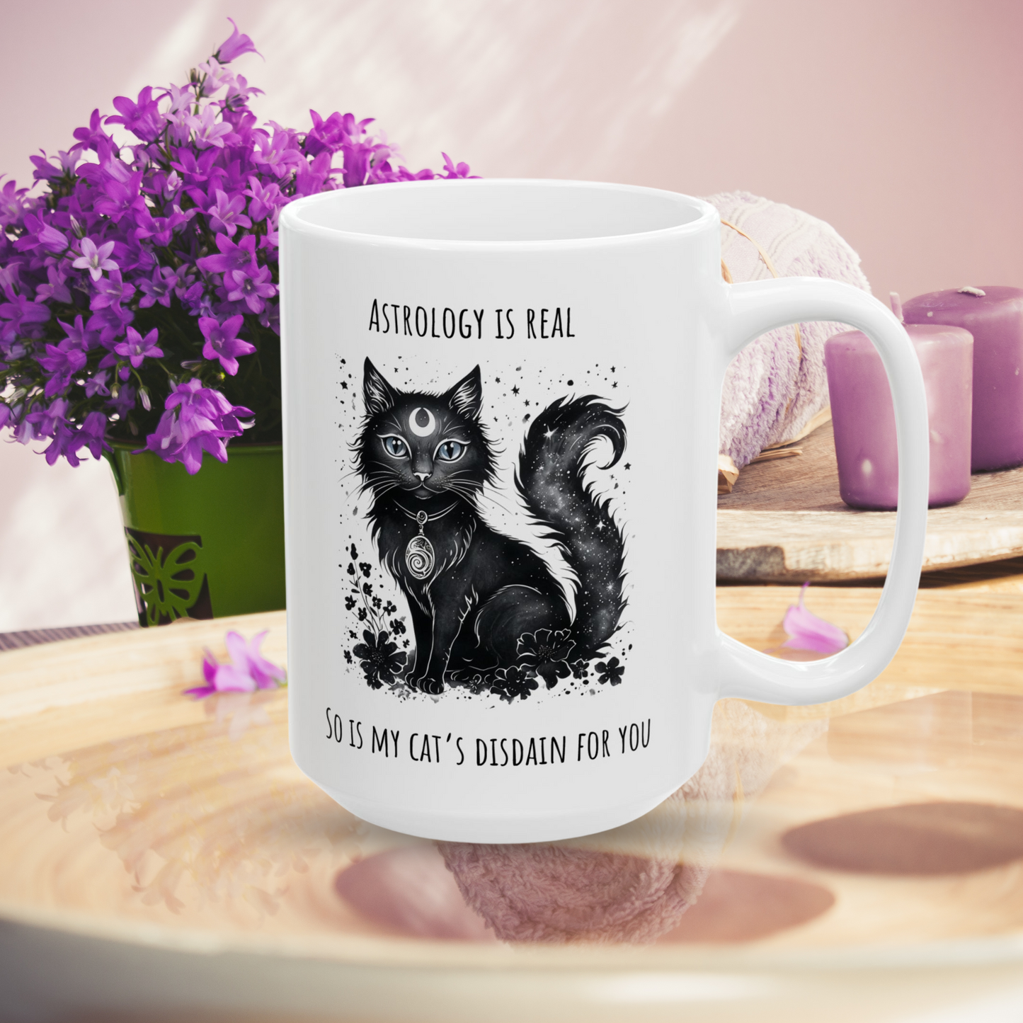 My Cat Thinks You're Fake, Astrology Mug – Funny Gift for Cat & Zodiac Lovers