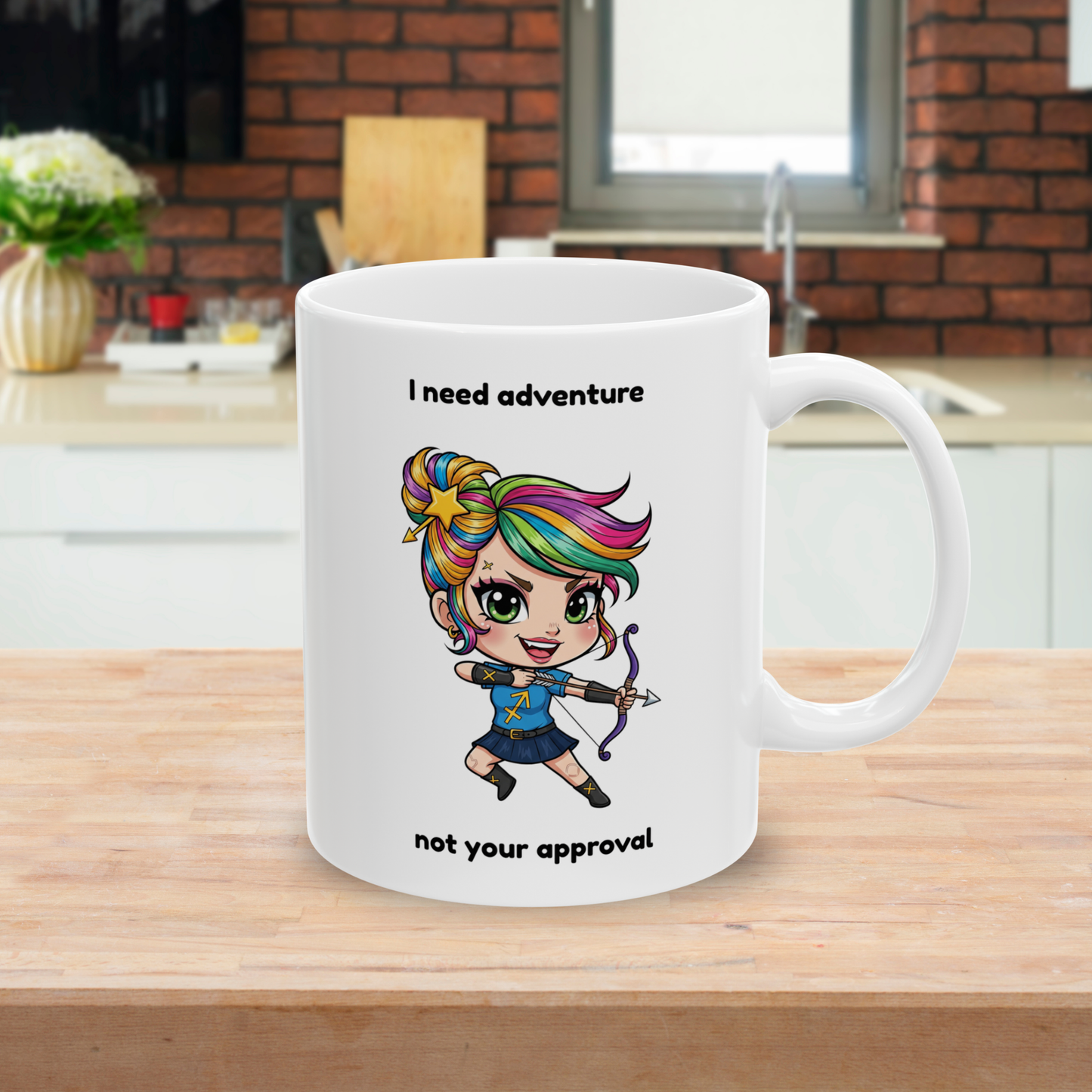 "Need Adventure Not Approval" - Sagittarius Coffee Mug