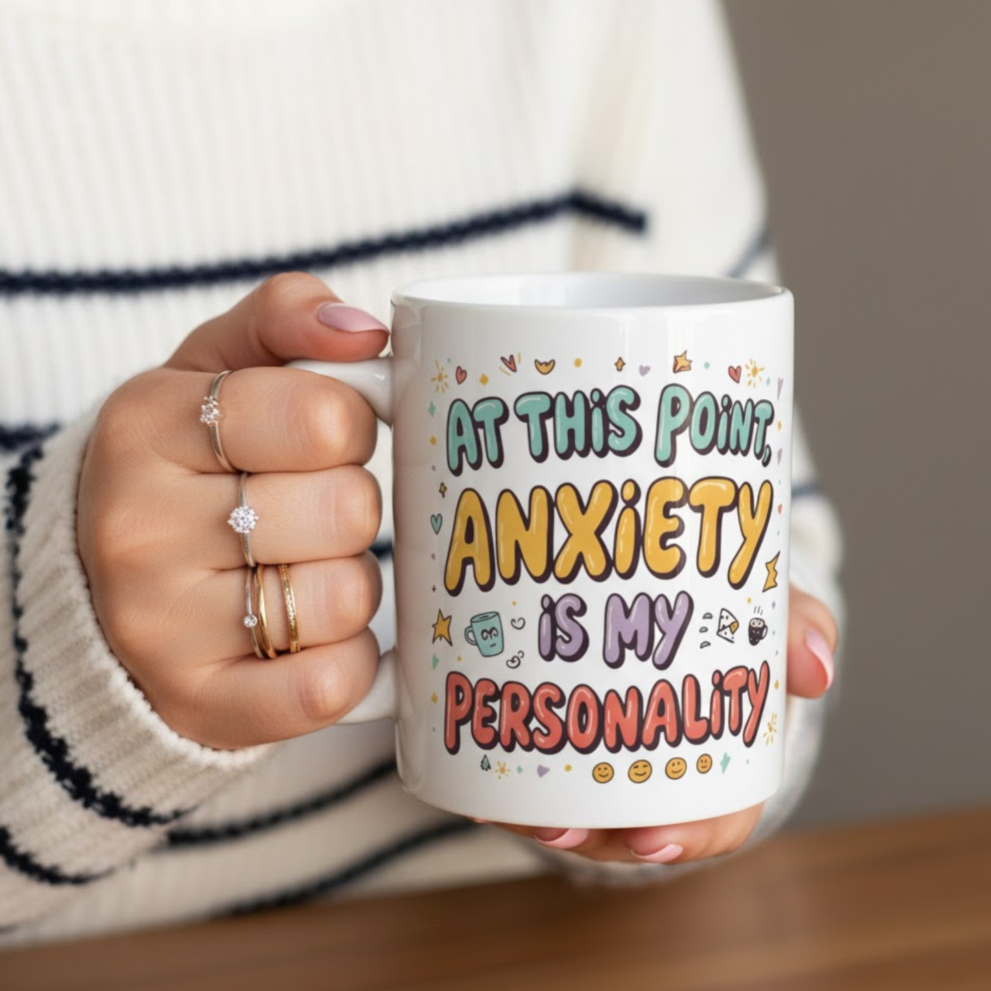 Anxiety Is My Personality Mug, Funny Mental Health Gift