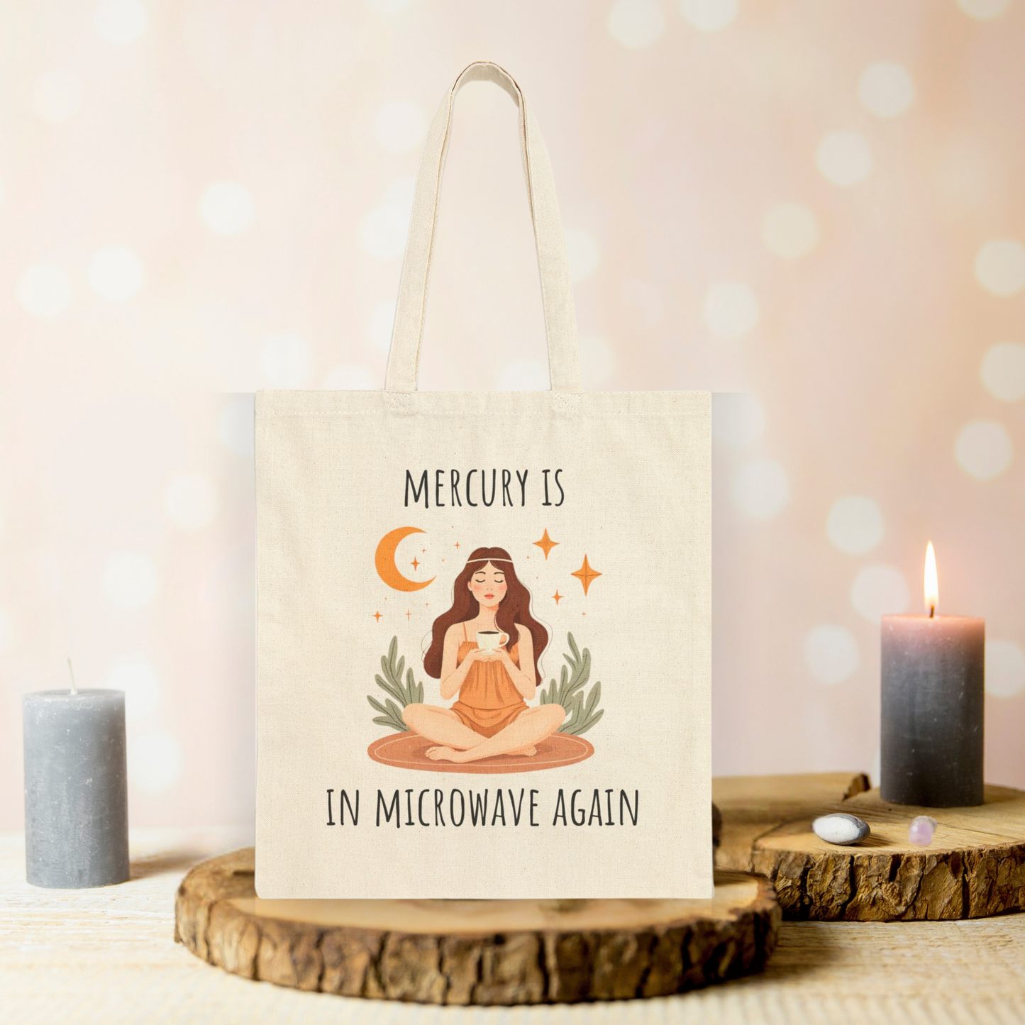 Mercury Is In Microwave Again Tote Bag, Funny Astrology Gift