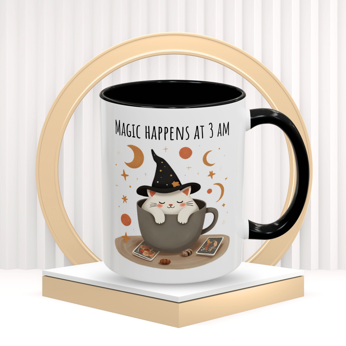 Witchy Cat Mug, Funny 3AM Magic Coffee Cup, Astrology & Cat Lover Gift
