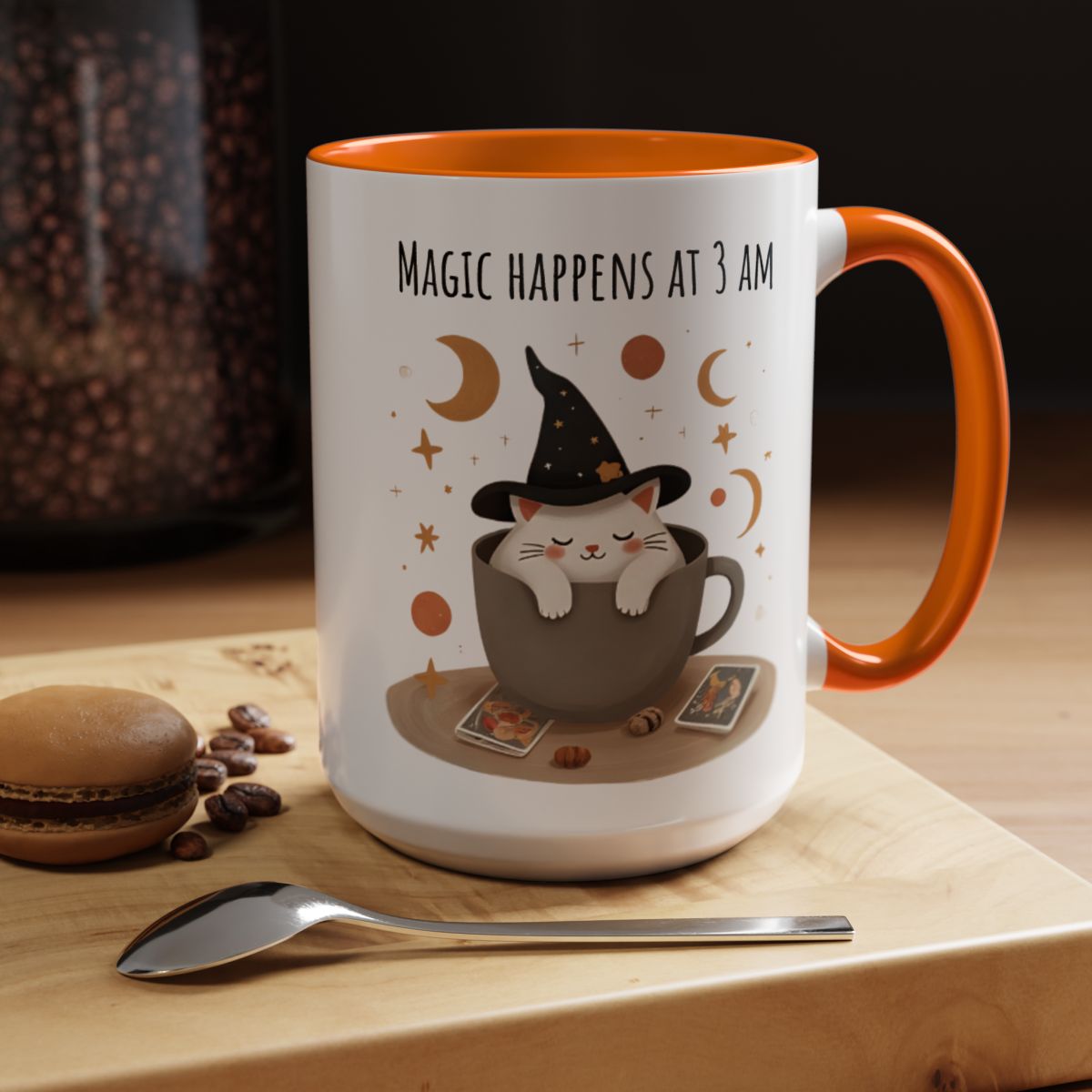 Witchy Cat Mug, Funny 3AM Magic Coffee Cup, Astrology & Cat Lover Gift